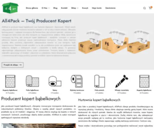 ALL4Pack.pl(Producent koper bąbelkowych) Screenshot
