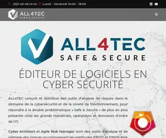 ALL4Tec.com(Éditeur de logiciel de cybersécurité & analyse de risques) Screenshot