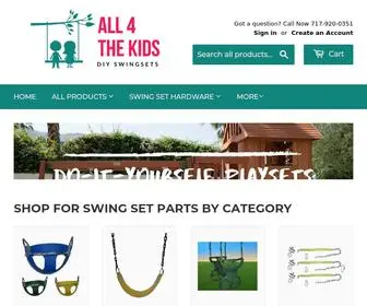 ALL4Thekids.com(DIY Swing Set Parts) Screenshot