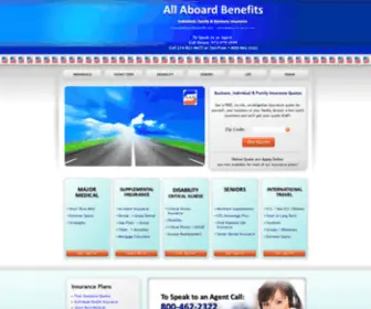 Allaboardbenefits.net(Individual, Family & Business Insurance) Screenshot