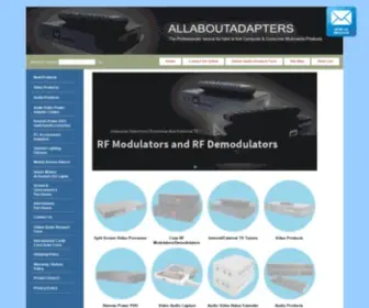 Allaboutadapters.com(Provides the complete adapter and converter solutions for computer and consumer electronic products) Screenshot
