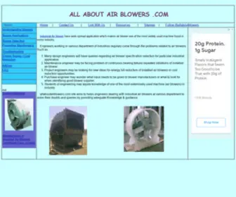 Allaboutairblowers.com(Industrial Air Blowers and Fans) Screenshot