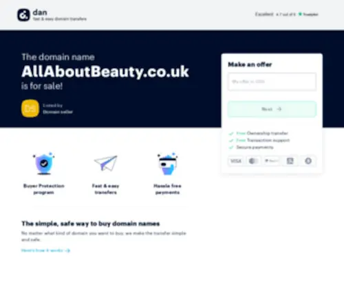 Allaboutbeauty.co.uk(Domain name is for sale) Screenshot