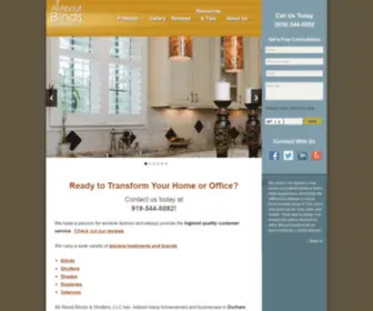 Allaboutblindsnc.com(All About Blinds & Shutters) Screenshot