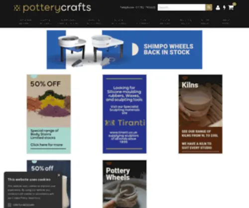 Allaboutcrafts.co.uk(Buy Pottery Wheels and Kilns Online) Screenshot