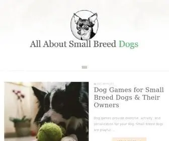 Allaboutdogs.site(Guide for Small Breed Dogs) Screenshot