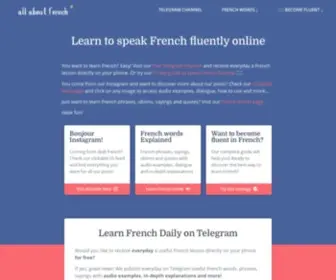Allaboutfrench.com(French Texts) Screenshot