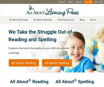 Allaboutlearningpress.com(Homeschool Reading and Spelling Curriculum) Screenshot