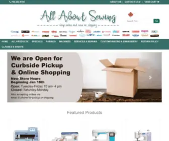 Allaboutsewingmachines.ca(All About Sewing Machines Barrie Simcoe) Screenshot