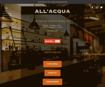 Allacquarestaurant.com(All'acqua) Screenshot