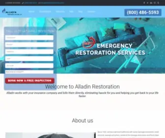 Alladinrestoration.com(Alladin Restoration Services) Screenshot