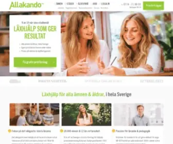 Allakando.se(Läxhjälp som ger toppresultat) Screenshot