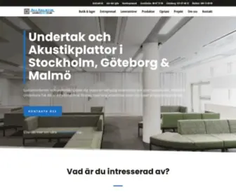 Allakustik.se(Undertak, ljudabsorbenter, akustiktak i Stockholm, Göteborg & Malmö) Screenshot