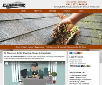 AllaluminumGutters.com(Seamless Gutters Installation Queens) Screenshot