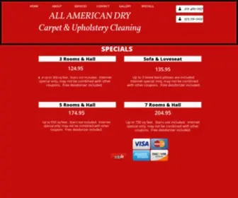 Allamericandrycarpet.com(SPECIALS) Screenshot