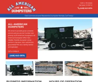 Allamericandumpstersca1.com(All American Dumpsters) Screenshot