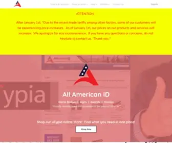 Allamericanid.com(All American ID) Screenshot