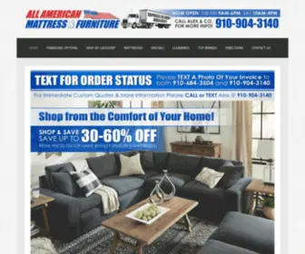 Allamericanmattressandfurniture.com(Factory Direct Discounts on Top Brand Mattresses & Furniture) Screenshot