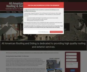 Allamericanroof.net(All American Roofing & Siding) Screenshot