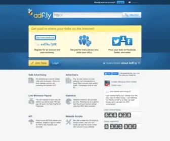 Allan.gq(Earn money for every visitor to your links) Screenshot