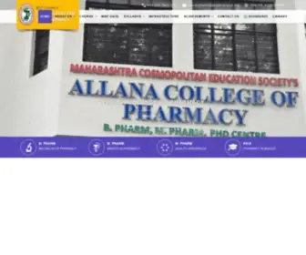 Allanacollegeofpharmacy.org(In Allana College of Pharmacy) Screenshot