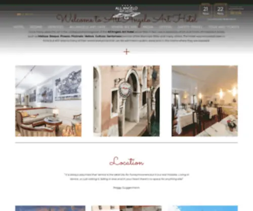 Allangelo.it(All'Angelo Art Hotel Venice Official Website) Screenshot