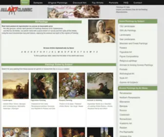 Allartclassic.com(Oil Paintings) Screenshot