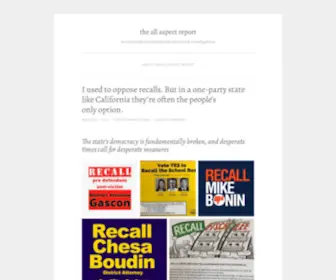 Allaspectreport.com(The all aspect report) Screenshot