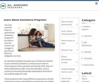 Allassistanceprograms.com(Learn About Assistance Programs) Screenshot