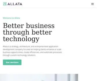 Allata.com(Enterprise-level application development company) Screenshot