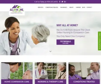 Allathomecare.com(Keeping Loved Ones At Home) Screenshot