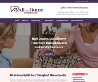 Allathomehealth.com(All-at-Home Health Care) Screenshot