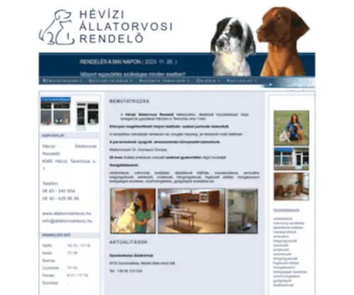 Allatorvosheviz.hu(Hévíz állatorvos) Screenshot