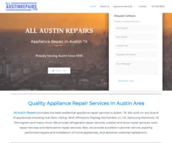 Allaustinrepairs.com(Appliance Repair Services in Austin) Screenshot