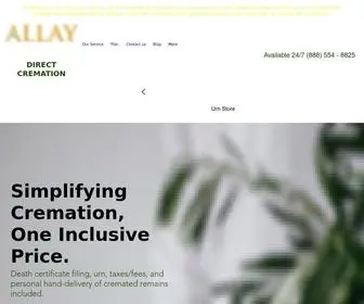 Allaycremation.com(Cremation Services) Screenshot