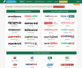 Allbanglanewspaper.co(List of All Bangladesh Newspapers) Screenshot