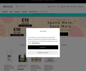 Allbeauty.com(Perfume, Aftershave & Beauty at Great Prices) Screenshot