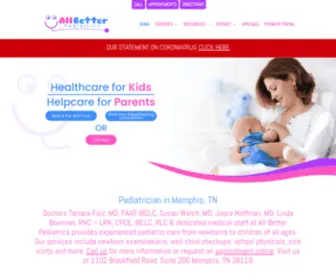 Allbetterpediatrics.com(Pediatrician Near Me in Memphis) Screenshot