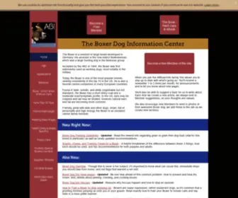 Allboxerinfo.com(Boxer Dog Information Center) Screenshot