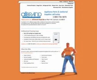 Allbrand.com(Appliance Parts) Screenshot