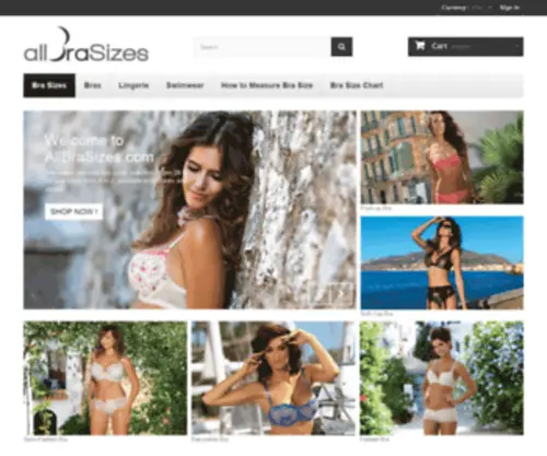 Allbrasizes.com(Bra Sizes from 28 to 52) Screenshot