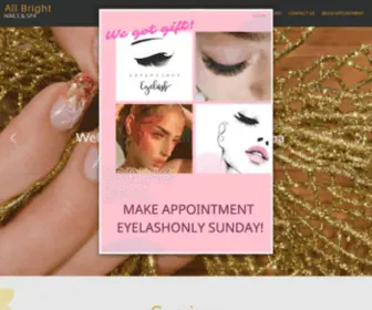 Allbrightnailspa.com(All Bright Nails & SpaCambridge Street) Screenshot