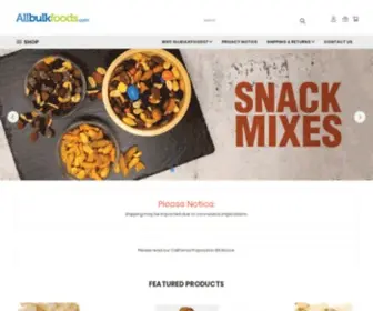 Allbulkfoods.com(Here at AllBulkFoods our business) Screenshot