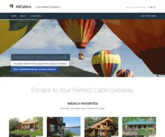 Allcabins.com(Cabin Rental Getaways) Screenshot