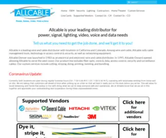 Allcableco.com(Allcable) Screenshot