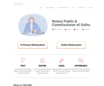 Allcanadanotary.com(In-Person and Online Notary Public) Screenshot