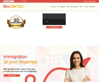 Allcanza.com(United States Immigration) Screenshot