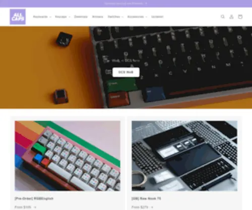 Allcaps.store(ALL CAPS Keyboard Accessories) Screenshot
