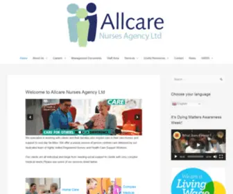 Allcare-UK.com(Allcare Nurses Agency Limited) Screenshot