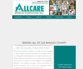 Allcaremedicalconsultinginc.com(Why AllCare) Screenshot